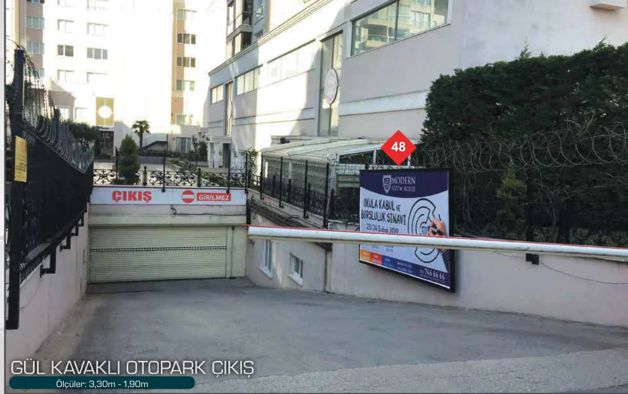 Gül Kavaklı Konakları Otopark Çıkış Yakuplu Beylikdüzü İstanbul Billboard - 48